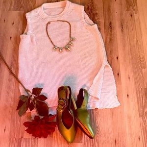 J. Crew knitted vest, uneven hem, light light pistachio/ S